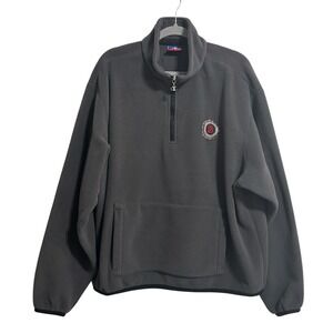 Vintage Champion Fleece Pullover Men's 2X Gray Ohio State University 1/4 Zip
